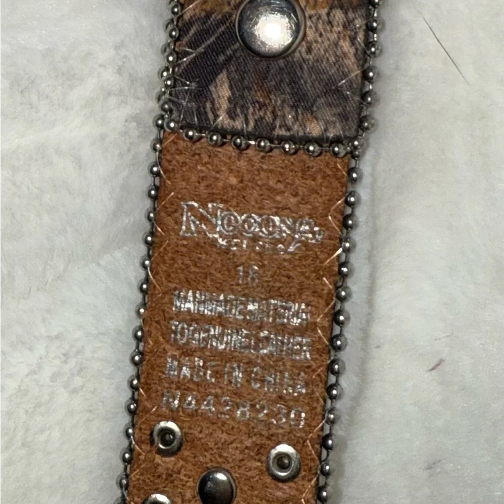 Nocona Black and Silver Western Belt